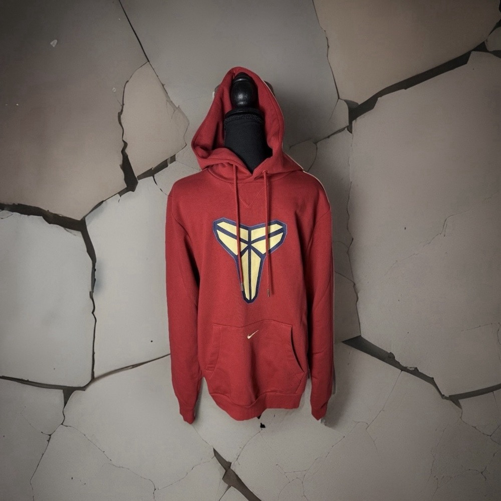 Nike Kobe Bryant Men's Dri-FIT Pullover Hoodie Varsity Red/Jersey Gold S - Small